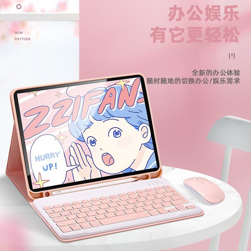 Samsung Tablet Leather Case A9+ 11 Inch with Pen Slot, Compatible with S10FE Touch Bluetooth Keyboard Mouse Protective Case Wholesale