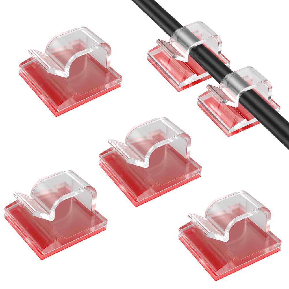 Factory Direct Self-Adhesive Cable Management Base, Minimalist Desk Cable Clip for Wire Organization and Winding