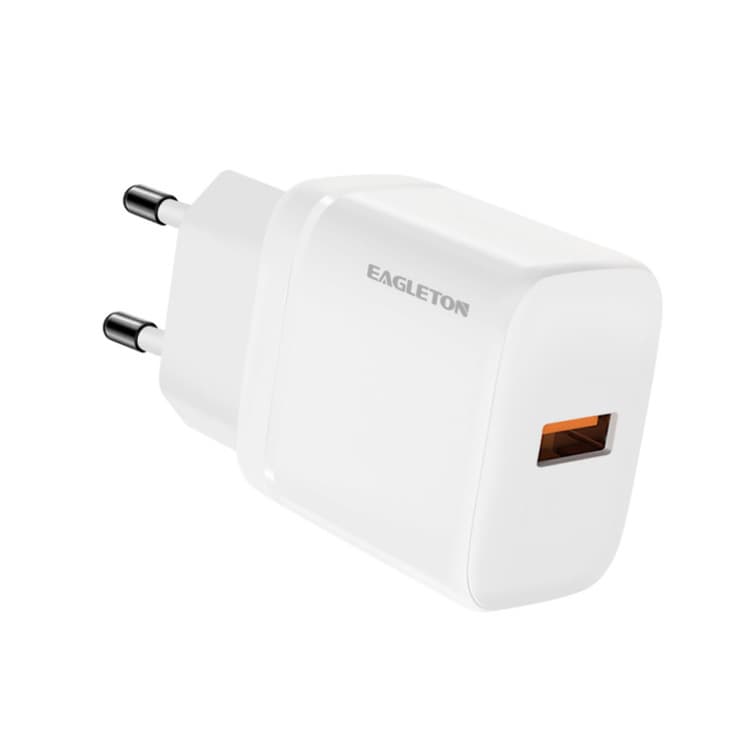 EU Plug 18W QC3.0 Fast Charger Single USB European standard fast charging head for mobile phones and tablets
