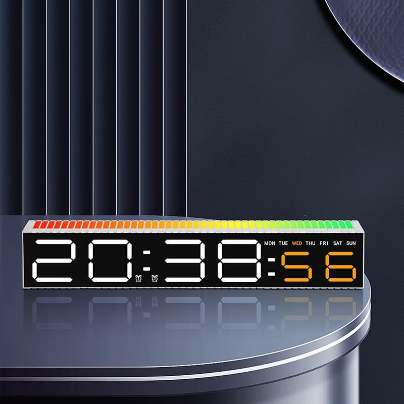 New Creative LED Electronic Clock Minimalist Alarm Clock Sound Pickup Light Clock Bedside Decoration 6673