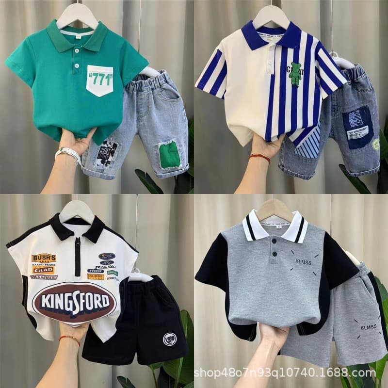 Boys' Summer Shirt Set 2026 Boys' Stylish Two-Piece Set