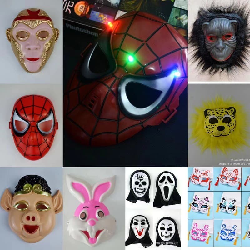 Halloween cartoon masks, dance performance props, boys, Monkey King masks, street stall toys wholesale