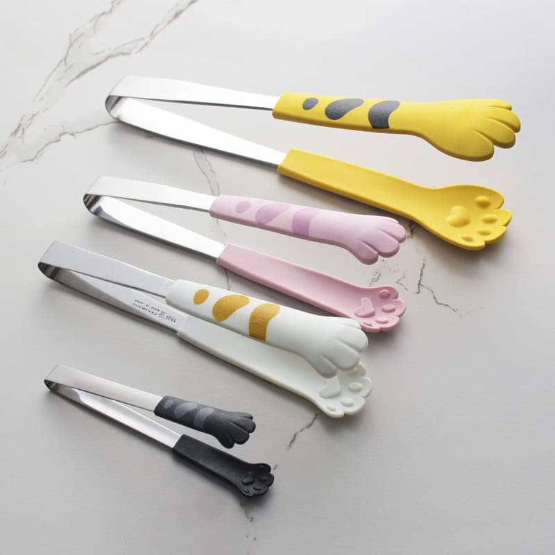 Cat Paw Creative Cute Food Tongs Salad Bread Tongs Baking Tongs Snack Tongs Hands-Free Dessert Food Tongs