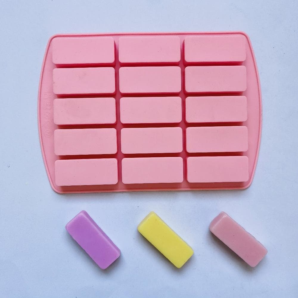 15-Cavity Long Strip Small 188 Chocolate Biscuit Mold Cake Mold Ice Cream Candy Silicone Mold