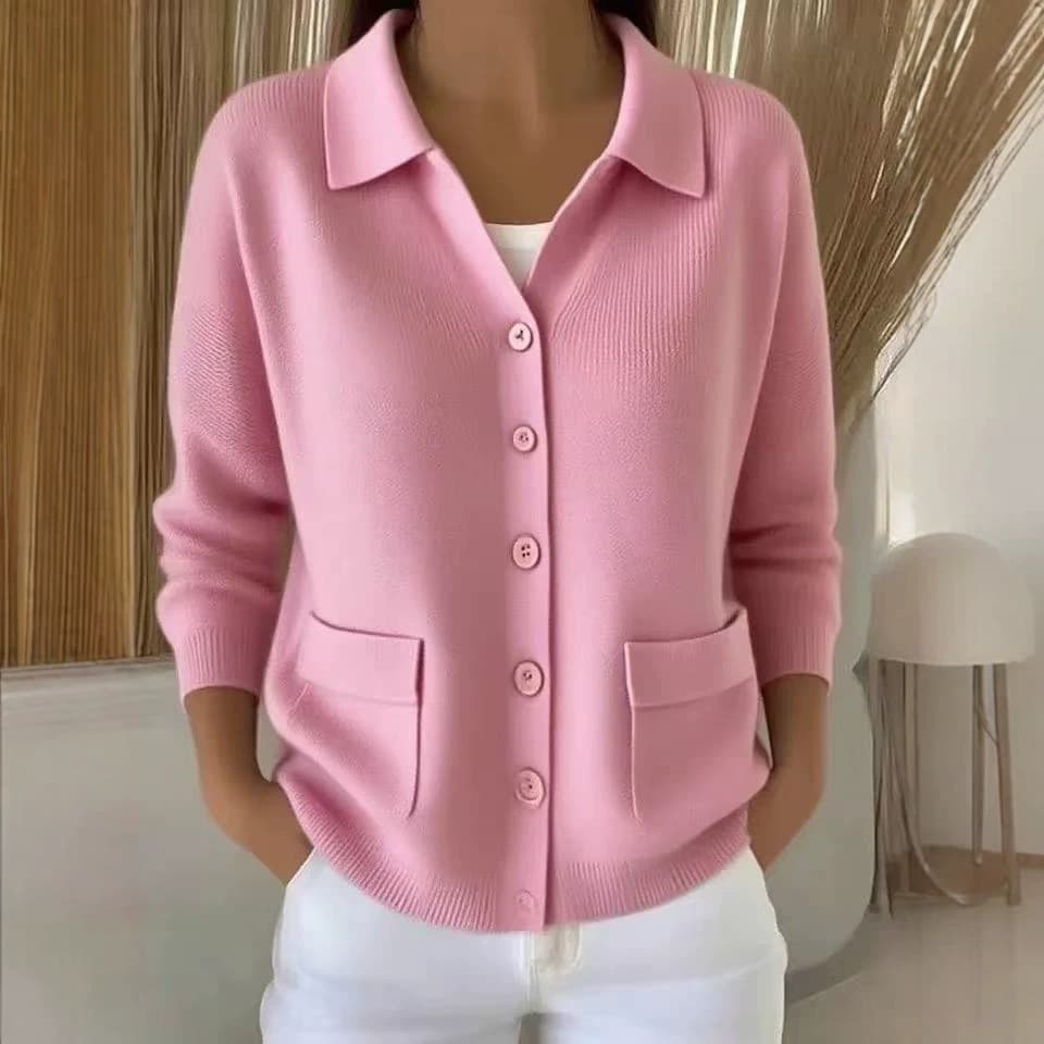 2026 European and American cross-border knitted cardigan button women's sweater jacket autumn and winter new solid color casual fashion women's clothing