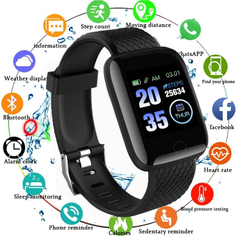 116plus Smart Bracelet with Message Reminder, Color Screen, Sports Functionality (D18S, D20, Y68) - Dropshipping Available