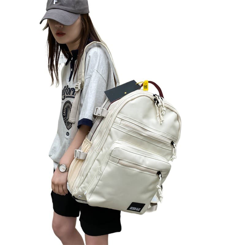 [Factory Supply] Trendy Letter Print Large Capacity Backpack for Men and Women, High School and College Students, Casual Travel Bag for Couples