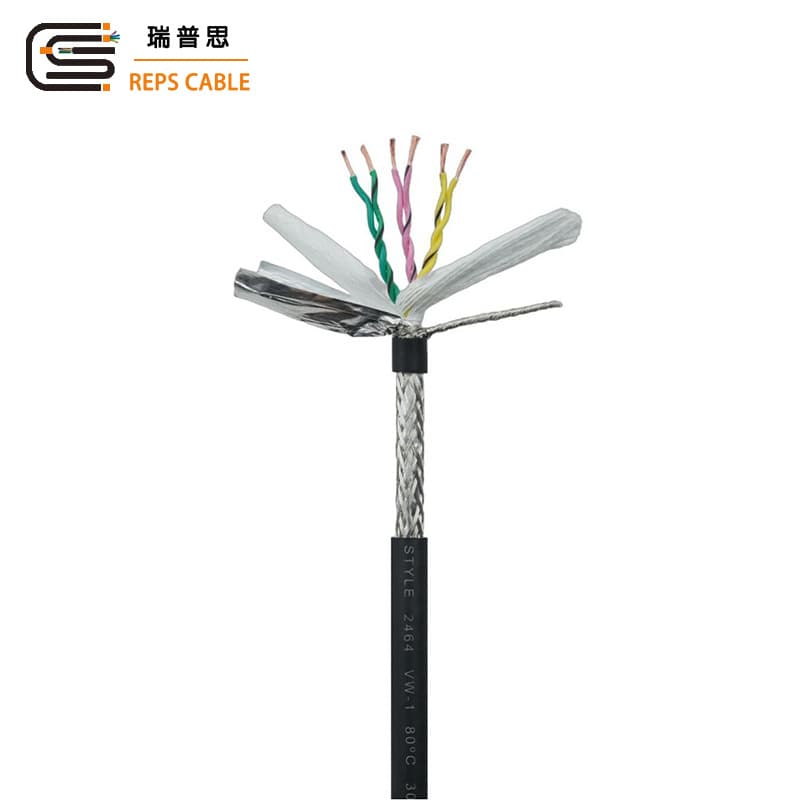 TRVVSP sensor, servo motor, power cable, servo encoder, signal communication cable.
