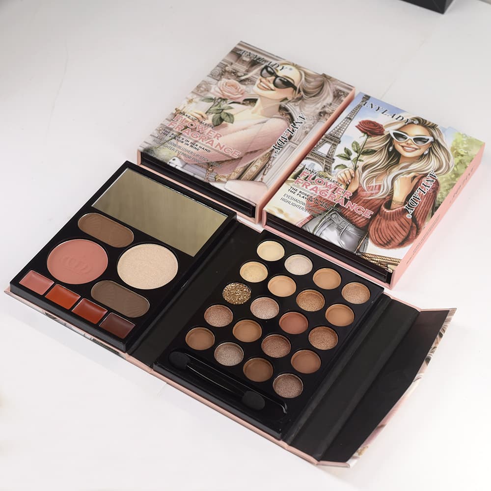 8624FJ makeup palette cross-border foreign trade ANYLADY paper eye shadow blush highlighter eyebrow powder glitter lipstick