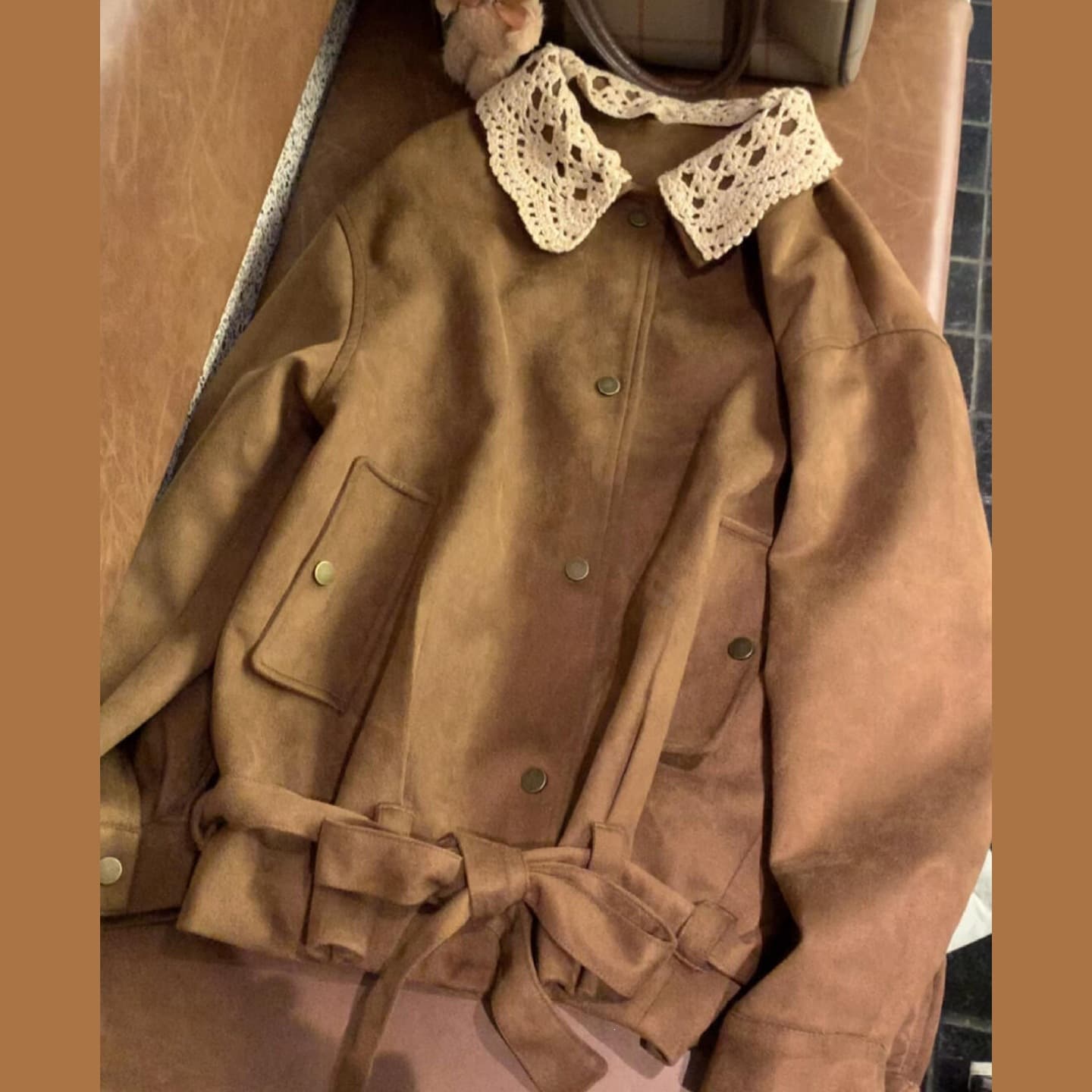 Retro Maillard Brown Jacket Coat for Women Fall Winter 2026 New Early Autumn Korean-Style Atmosphere Outfit Top