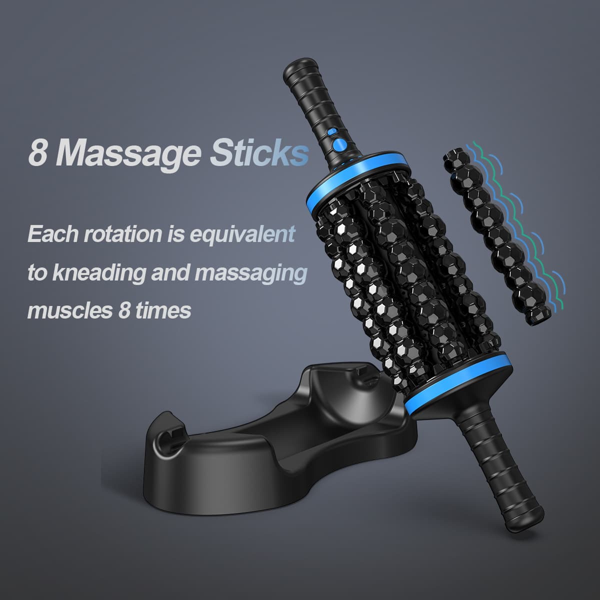 Cross-border muscle relaxation electric roller massager, rolling wheel for back, foot, and leg fascia gun