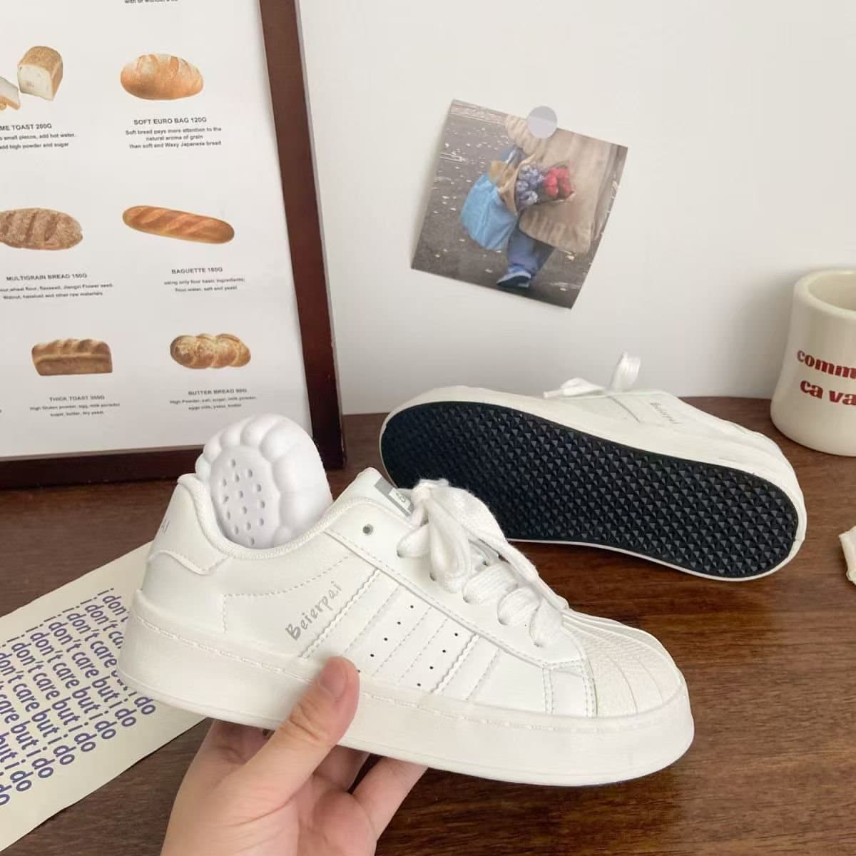 Gucci Tianlun Shell Head White Shoes Bestseller 2026 Spring/Summer New Breathable Student Thick Sole Casual Low Top Board Shoes