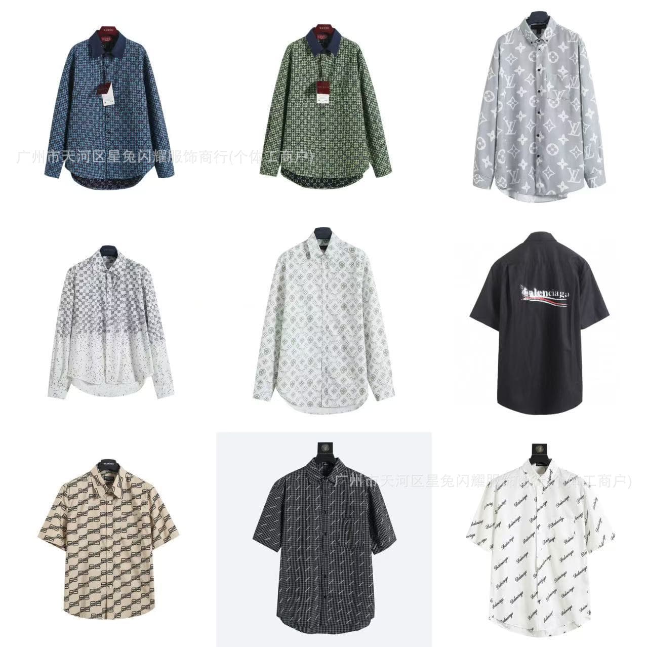 New DI Full Print OR Velcro Long Sleeve Shirt Trendy Ins Loose Top Fashion Brand Jacket