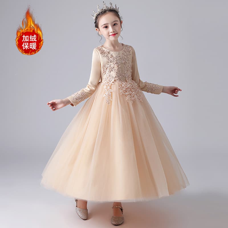 Girls Princess Dress Tulle Ball Gown Wedding Evening Dress Kids Flower Girl Outfit Bow Children's Formal Dress