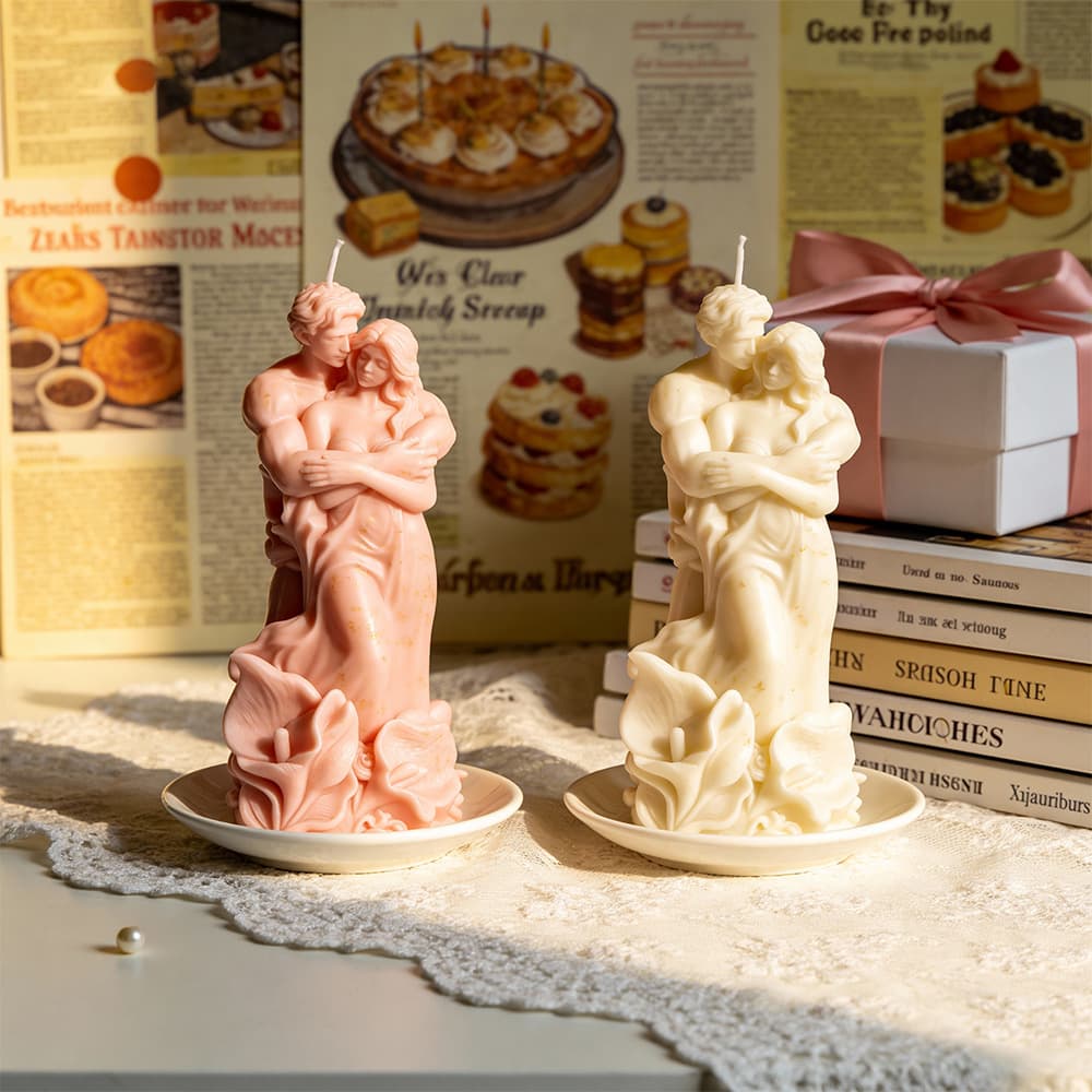 Hugging couple scented candle silicone mold diy valentine's day plaster ornament gift silicone mold wholesale