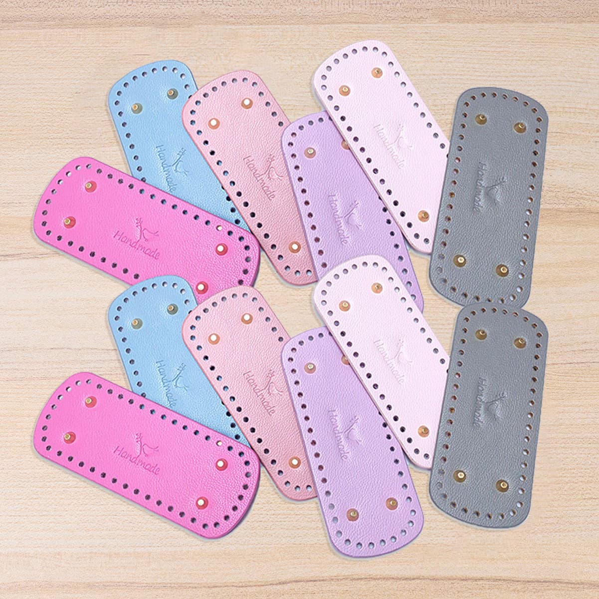 Instagram Trend Leather Bag Base: Handmade Luggage Base Parts 8-20cm for DIY Crochet Weaving