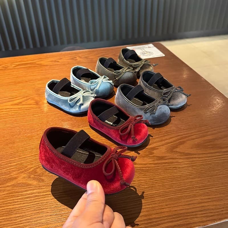 Autumn Girl's Shoes, Soft-Soled Walking Shoes, Korean Style Versatile Princess Shoes for Infant Girls, First Birthday Leather Shoes