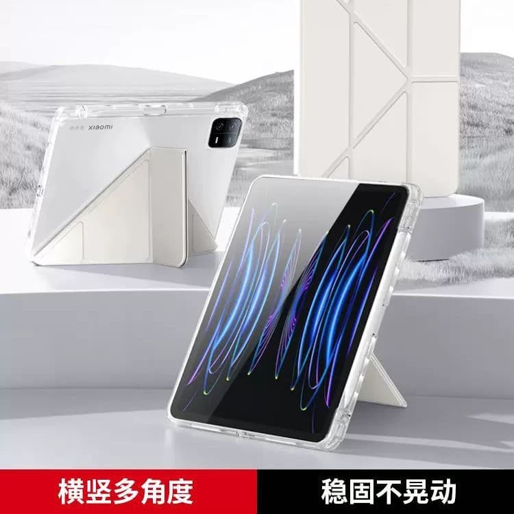 Acrylic Protective Case for Xiaomi Tablet 6 Pro 3+ Y-Type with Pen Slot, Horizontal and Vertical Support