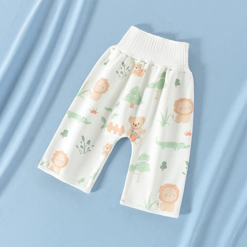 Baby Waterproof Diaper Skirt Leak-Proof Potty Training Pants Toddler Nighttime Urination Aid Cotton Washable Diaper Cover