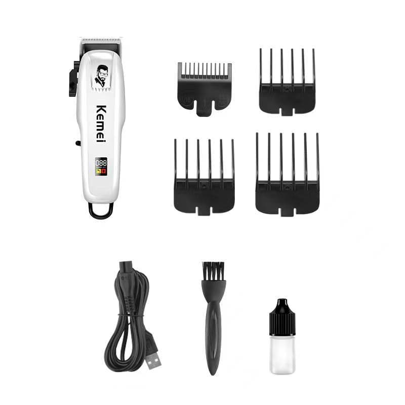 Kemei Professional Hair Clipper High Power Fast Charging KM-PG809A Adjustable Blade LCD Digital Display
