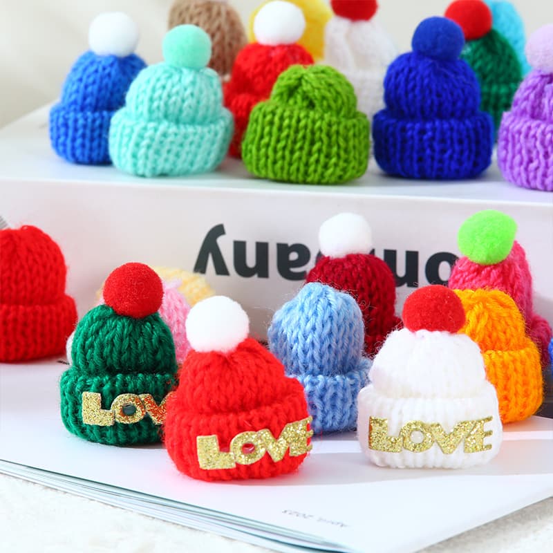 Ready supply of woolen knitted Christmas mini hats toy hat accessories DIY mini hats