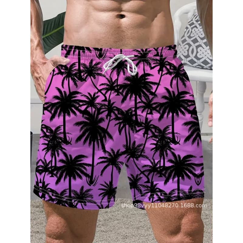 Cross-border Amazon Summer Men's Shorts Beach Shorts Men's 3D Digital Print Casual Sports Five-point Pants Men's Clothing