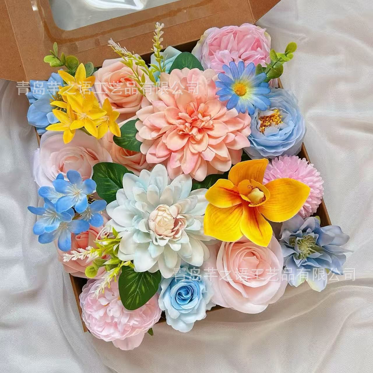 Artificial Flowers Cross-Border Spring Simulation Flowers Wedding Party Home Decoration Gift Box Flowers with Stems