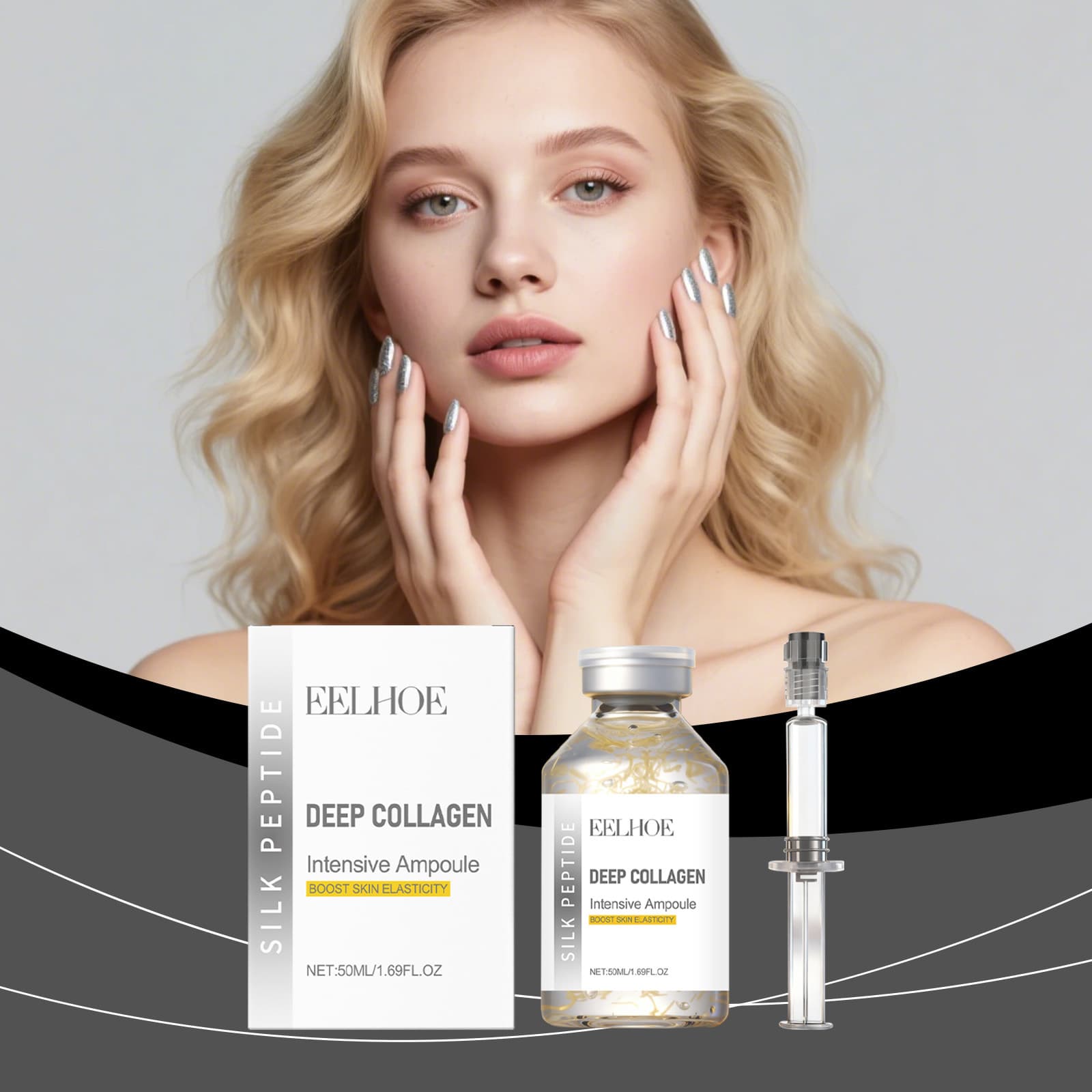 EELHOE Ampoule Essence Gentle Care for Facial Contour Improves Skin Texture Delicate and Resilient Skin with Radiance
