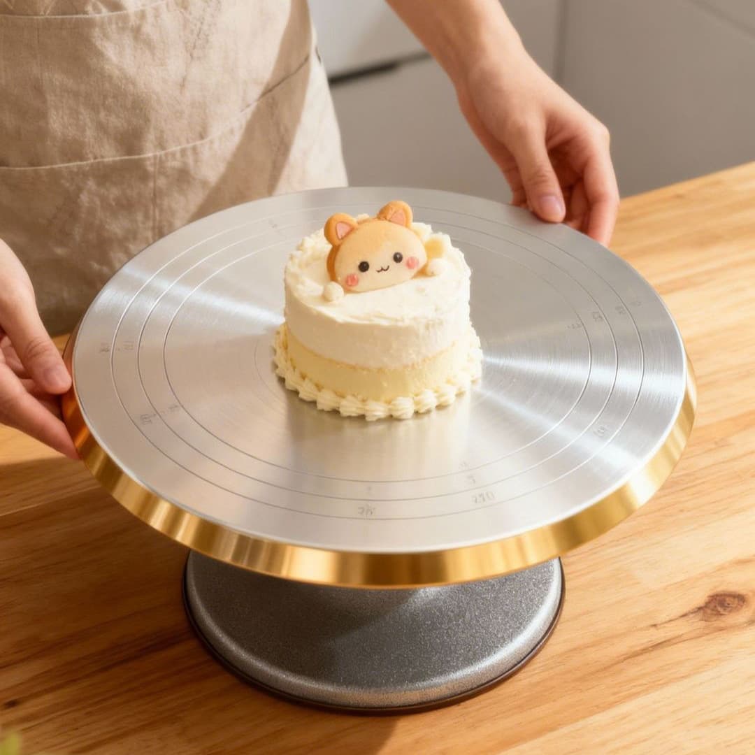 Manufacturer's spot aluminum alloy cake turntable decorating turntable cake material tools special non-slip decorating table for baking