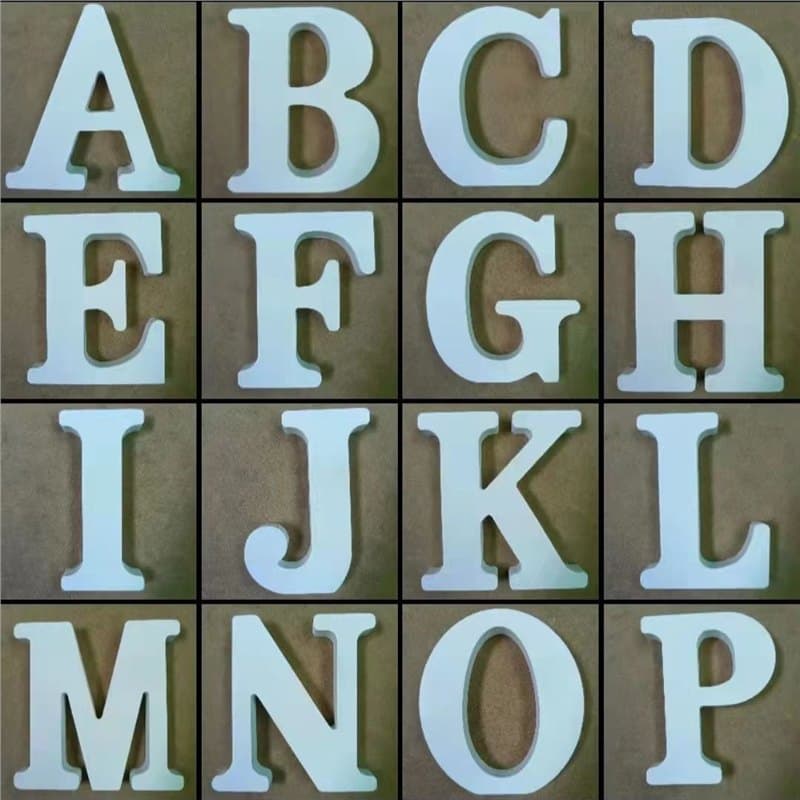 Wooden English Letter Hanging Ornament Wooden Craft English Letter Advertising Number Name Decoration