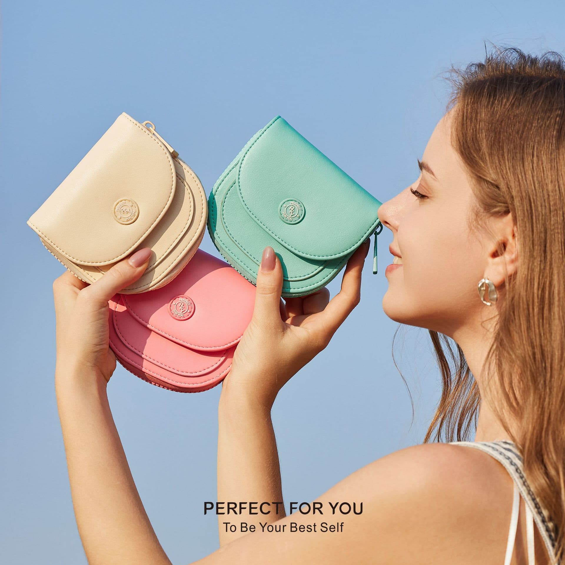 Cross-Border New Fashion Women's Wallet with Multiple Card Slots Coin Purse 80% off Card Holder Compact Semi-Circle Wallet for Women