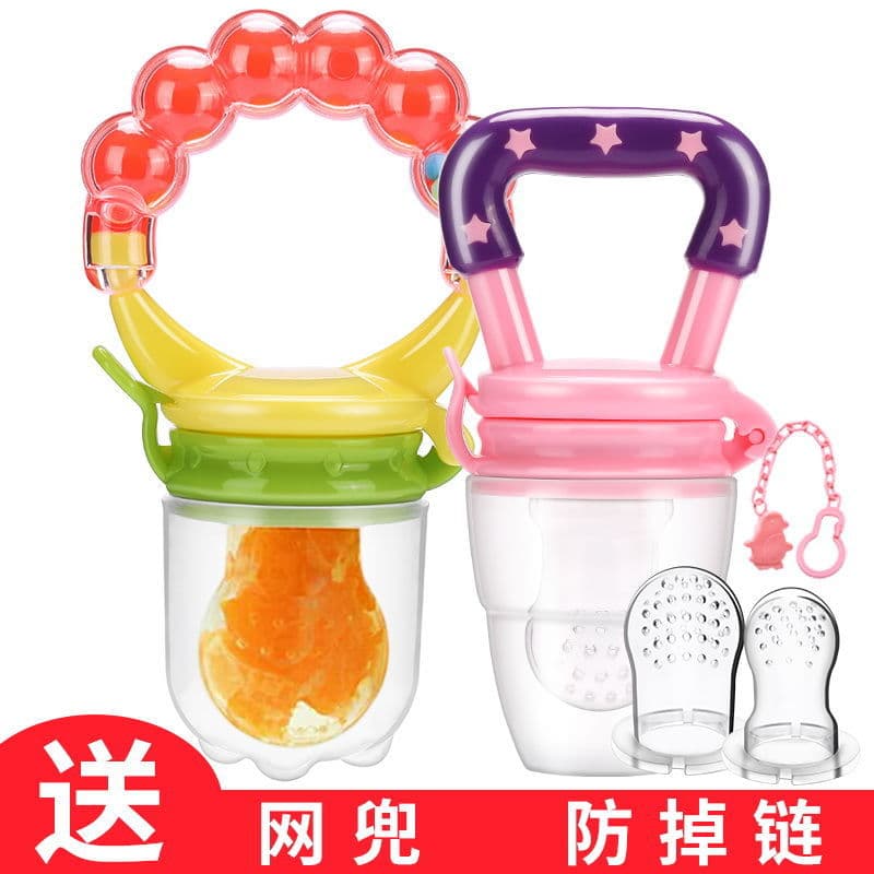 Baby Fruit Feeder Pacifier Teether Toy for Solids, Mesh Bite Bag for Fruits and Vegetables