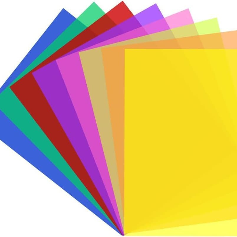 8PCS Reading Transparent Sheets - A4 Colored Transparency Sheets for Adult/Child Dyslexia Reading Aid
