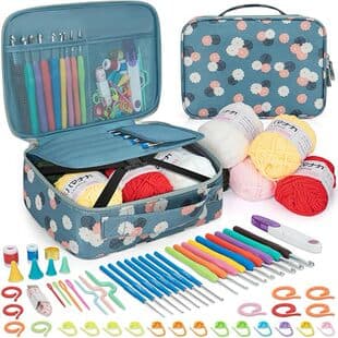 Cross-Border New Crochet Kit DIY Beginner Crochet Full Material Pack Portable Yarn Knitting Tools