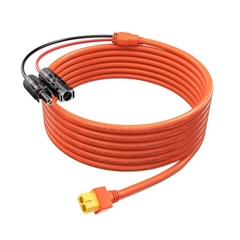 Solar to XT60 Charging Extension Cable, Folding Panel Connection Cable XT60 Male-Female Solar Panel Adapter Cable