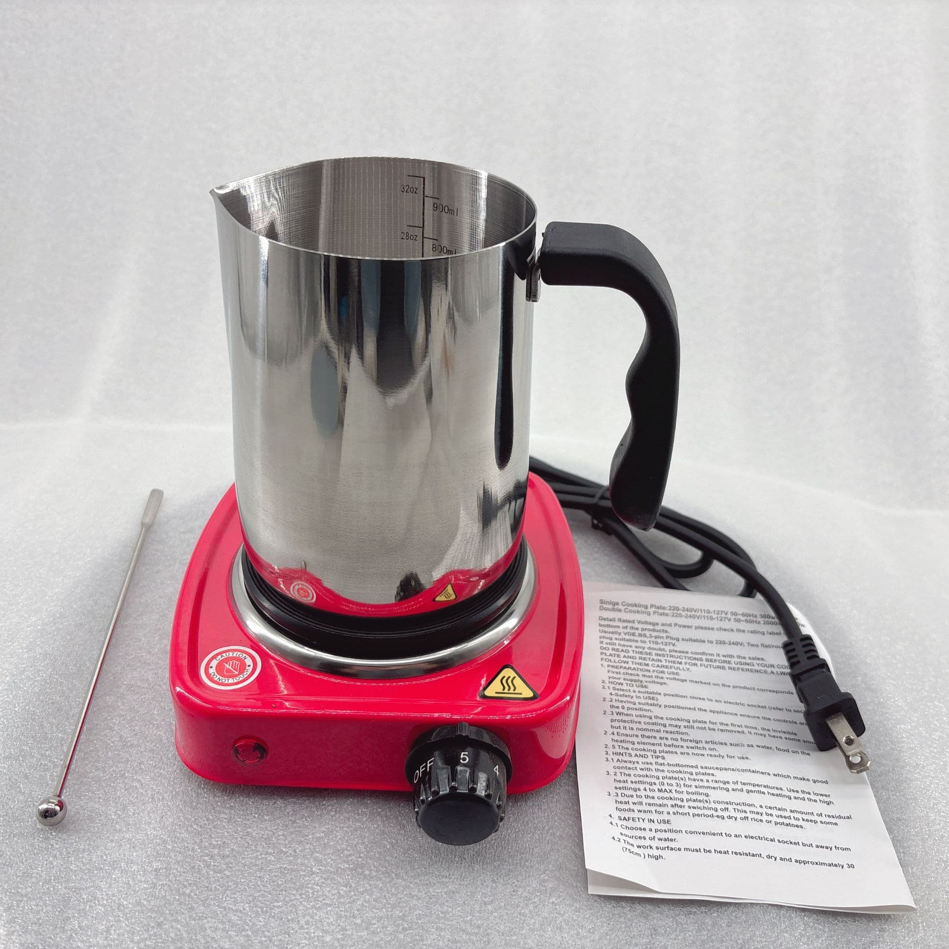 Full Set of Candle Making Kit, Including Certification Certificate Wax Melter/Electric Stove DIY Soap Chocolate Candle Set