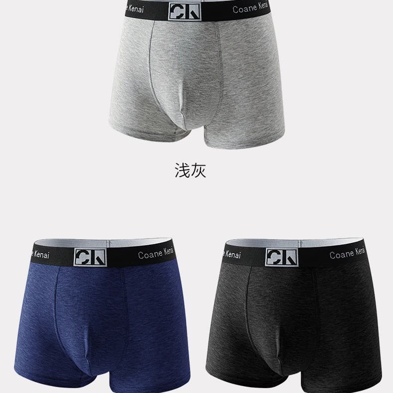 3-Pack Gift Box Men's Underwear, Pure Cotton, High-Waisted, Tummy Control, Plus Size, Extra Long, Anti-Chafing, Boxer Briefs