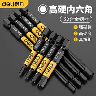 Deli Hex Screwdriver Bits, S2 Steel, Strong Magnetic Hex Shank, Extended, for Electric Screwdrivers and Drills