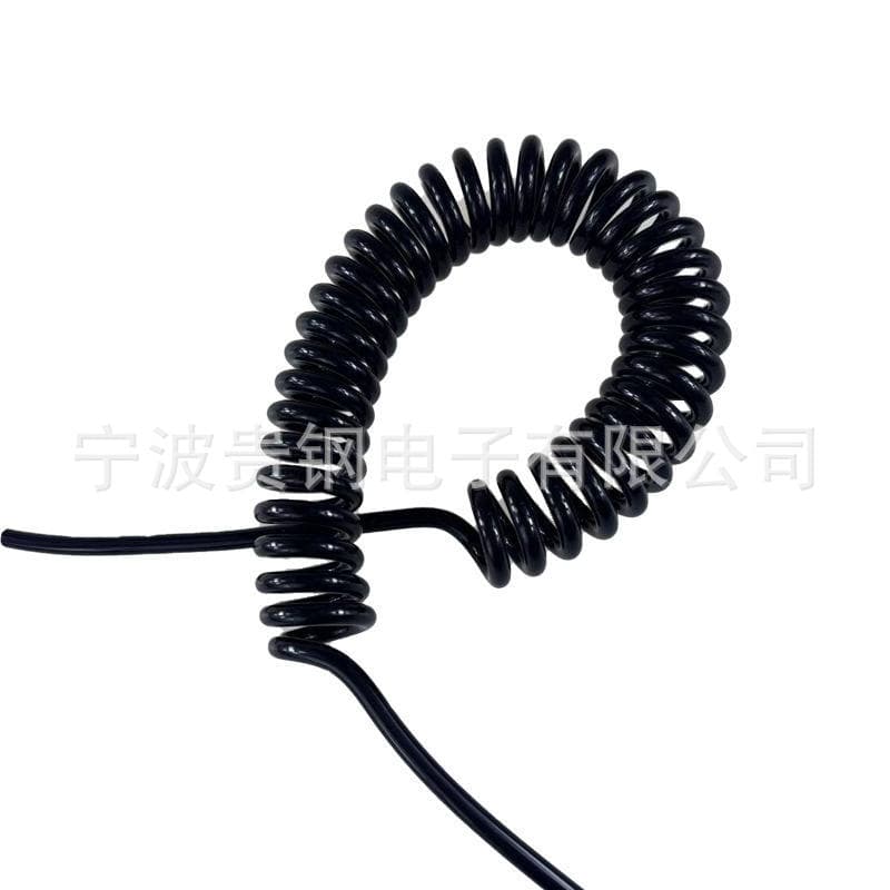 2-core 3-core 0.5/1.5/2.5 square spring coil PU polyether polyester sheath spiral cable