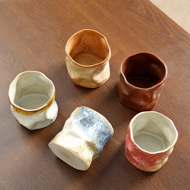 Rustic Ceramic Mug Vintage Creative Ear-Handle Coffee Cup Breakfast Cup Cross-Border Middle Eastern Style Tea Cup