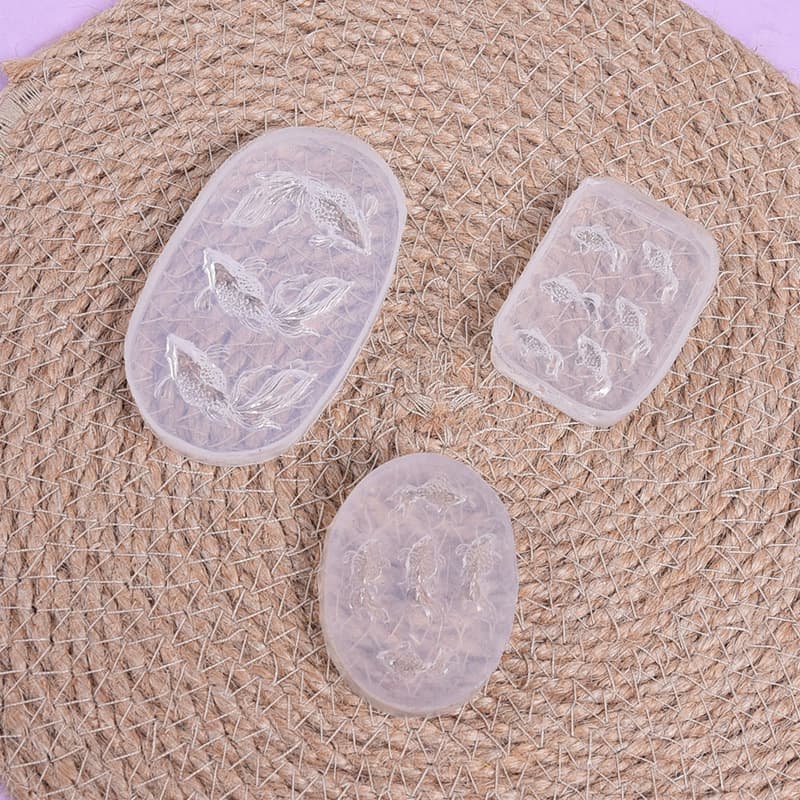 Carp silicone mold mousse cake chocolate kitchen baking mold diy car decoration plaster mold