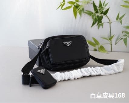 Prada Two-in-One Nylon Canvas Bag Premium Crossbody Shoulder Mini Square Camera Bag Real Photos