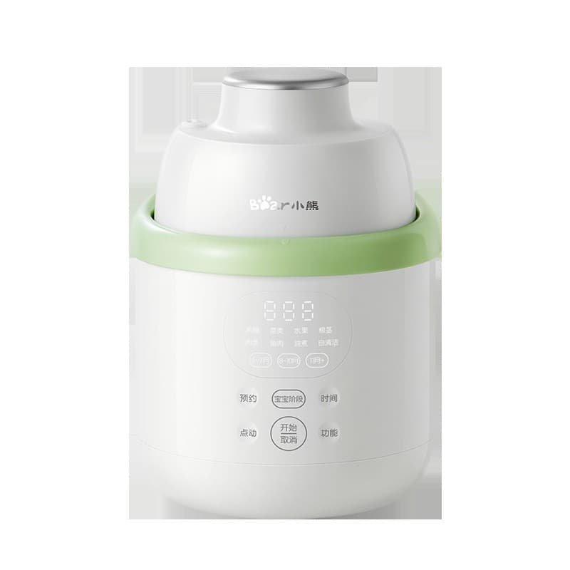 Bear Baby Food Processor Sjj-F04Q3 All-Steel Baby Food Processor Steaming and Cooking All-In-One Rice Paste Mixing and Grinding