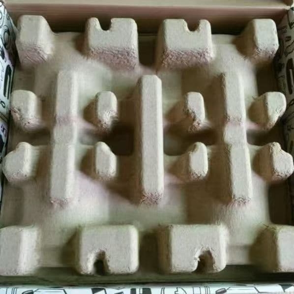 Custom-made large furniture paper trays, yellow pulp molding, high load-bearing, odorless paper trays for home appliances, sourced directly from the manufacturer.