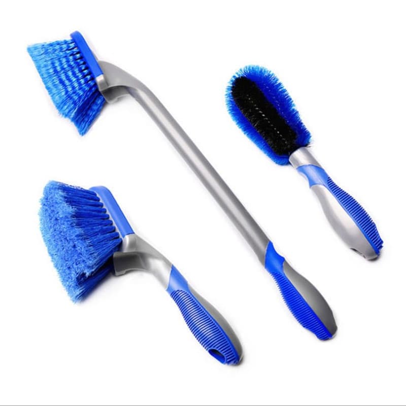 Car Wash Tool Set Wheel Brush Combination Home Blue Tire Brush Car Beauty Maintenance Cleaning Steel Rim Brush
