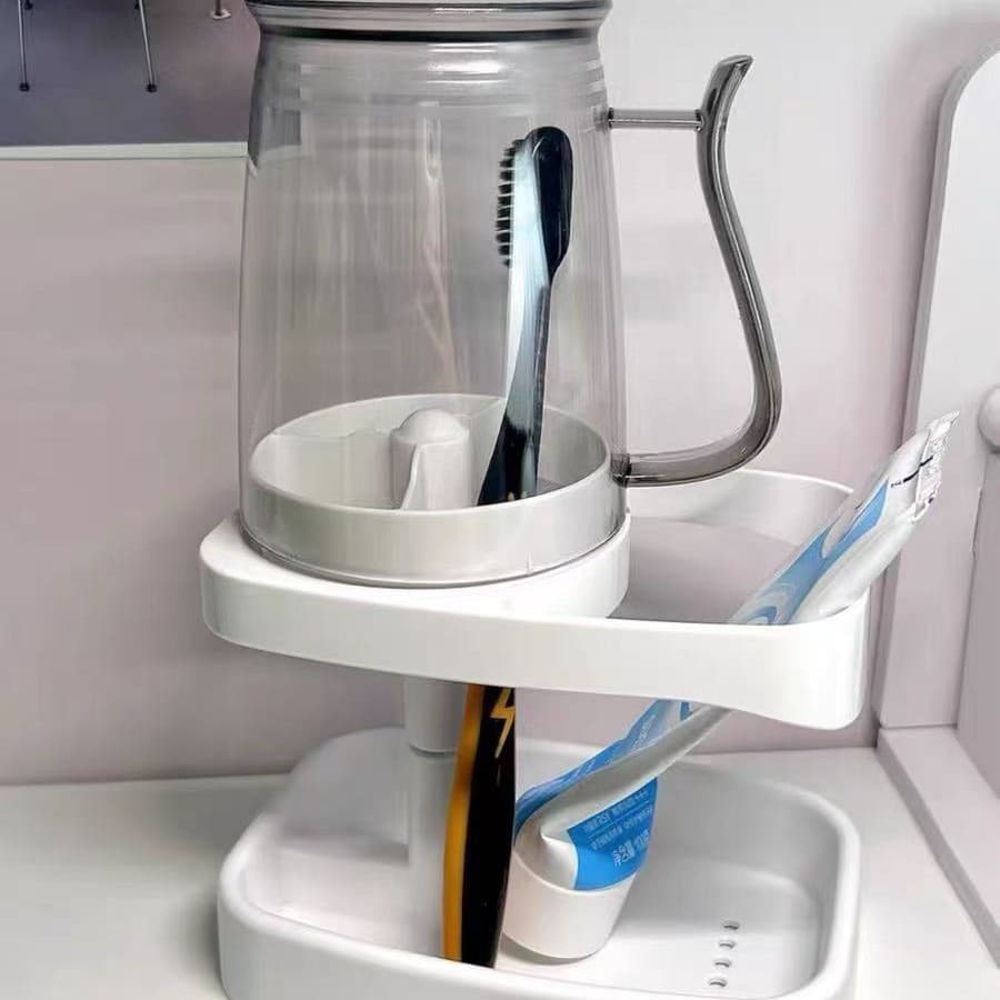 Mouthwash Cup for Student Dorms Toothbrushing Cup Boarder Washing Supplies Set Toothbrush Dental Kit Tooth Cup Storage Rack