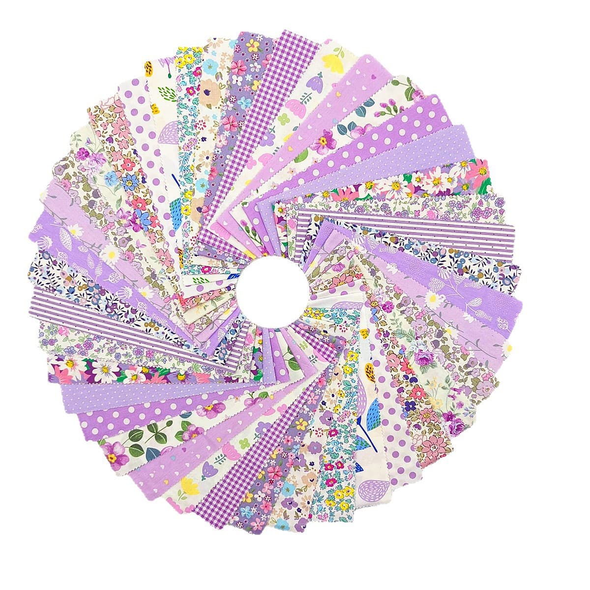 40-piece purple cross-border trade quilted patchwork fabric strip kit
