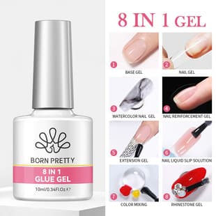 BORN PRETTY Multifunctional Nail Gel for Rhinestone Setting, Nail Extension, Smudge Effect, and Nail Tip Application - Basic Nail Polish Gel