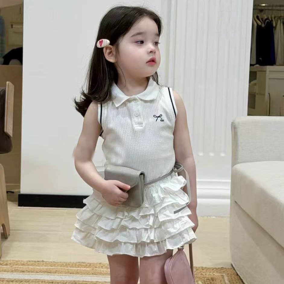 Children's Clothing 2026 Summer New Arrival Girls Toddler Korean Style Fitted Fashionable Sleeveless Layered Dress