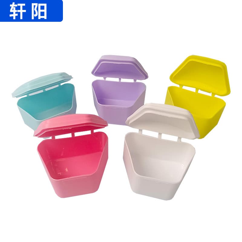 Orthodontic tooth box storage tooth box holder trapezoidal multi-color tooth protection cover denture tooth box ready for sale
